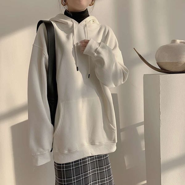 mid length 2020 new style sweater women's autumn and winter plush ins tide hooded korean loose coat, Black
mid length 2020 new style sweater women's autumn and winter plush ins tide hooded korean loose coat, Black