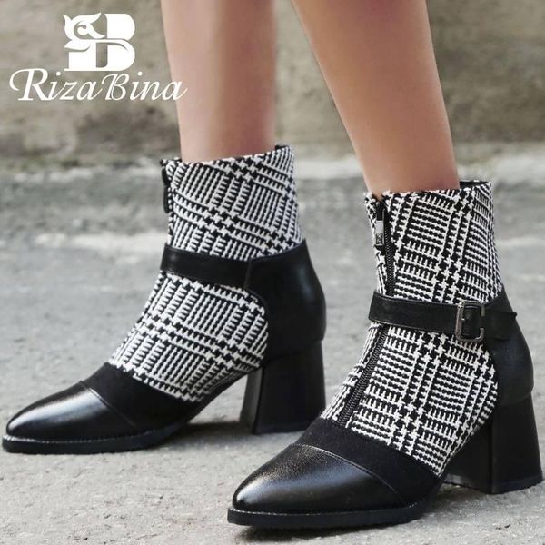 boots rizabina plus size 32-48 ankle for women fashion buckle zipper thick heels shoes pointed toe warm footwear, Black
boots rizabina plus size 32-48 ankle for women fashion buckle zipper thick heels shoes pointed toe warm footwear, Black