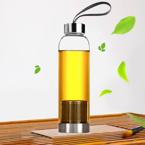 factory 550ml water bottle high borosilicate glass stainless steel infuser with protective bags and individual box
factory 550ml water bottle high borosilicate glass stainless steel infuser with protective bags and individual box