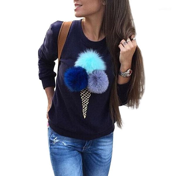 sweaters women cute pom decoration pullovers ladies ice cone embroidery sweater o-neck long sleeve women's, White;black
sweaters women cute pom decoration pullovers ladies ice cone embroidery sweater o-neck long sleeve women's, White;black