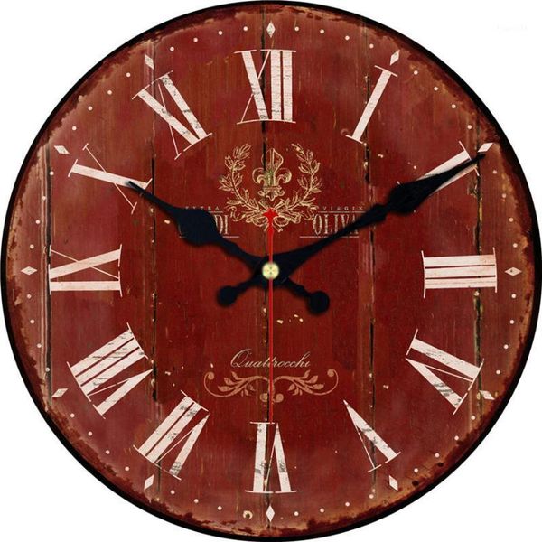 rihe retro red roman numerals wooden cardboard wall clock,silent & non-ticking feature,antique style for kitchen office home1
rihe retro red roman numerals wooden cardboard wall clock,silent & non-ticking feature,antique style for kitchen office home1