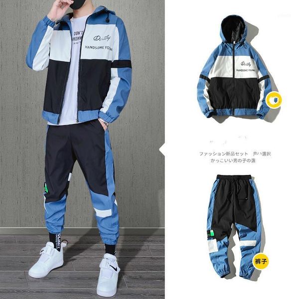 running sets 2021 autumn mens sports casual suit jogging sportwear fashion hoodies jacket+pants 2 piece set spring tracksuit for men1, Black;blue
running sets 2021 autumn mens sports casual suit jogging sportwear fashion hoodies jacket+pants 2 piece set spring tracksuit for men1, Black;blue