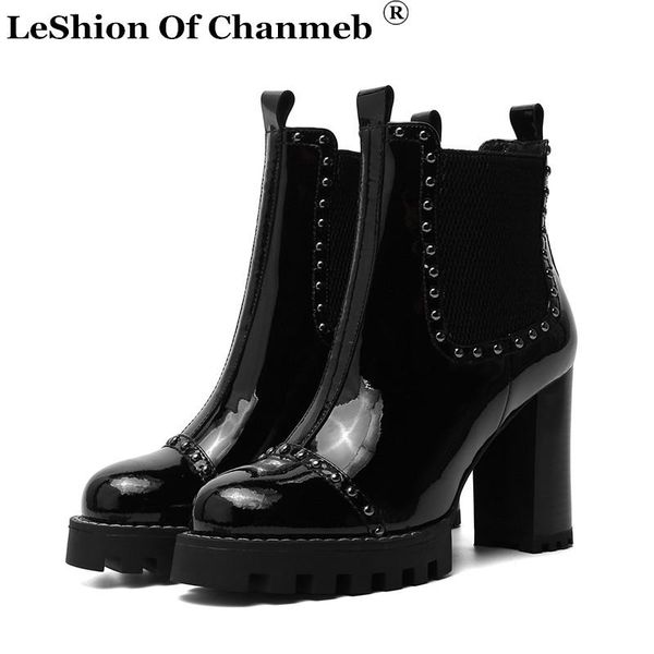 boots elastic metal rivet motorcycle women shoes super high heels platform ankle punk rock gothic biker ladies, Black
boots elastic metal rivet motorcycle women shoes super high heels platform ankle punk rock gothic biker ladies, Black