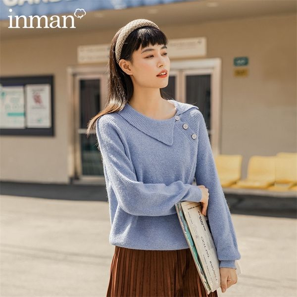 inman autumn winter new arrival fashion casual soft loose lazy style diagonal collar wool pullover knitted sweater 201221, White;black
inman autumn winter new arrival fashion casual soft loose lazy style diagonal collar wool pullover knitted sweater 201221, White;black