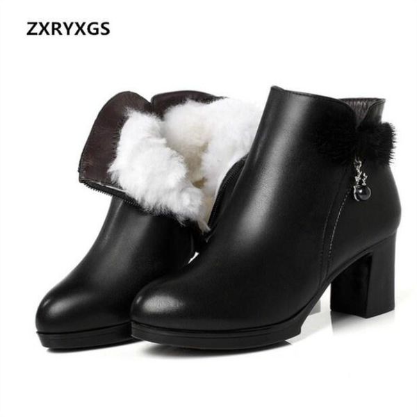 zxryxgs brand warm plush / wool snow boots boots winter plus size high heels shoes fashion cow leather women, Black
zxryxgs brand warm plush / wool snow boots boots winter plus size high heels shoes fashion cow leather women, Black