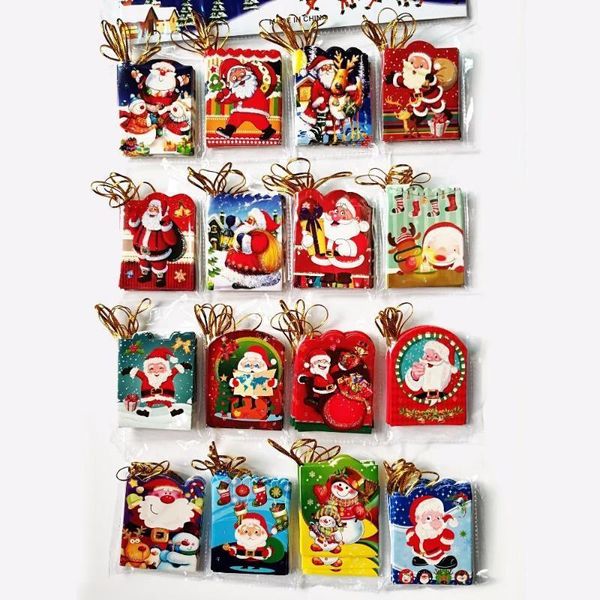 tree hanging ornaments 12pcs/lot santa claus mini greeting cards message christmas holiday blessing card fz312
tree hanging ornaments 12pcs/lot santa claus mini greeting cards message christmas holiday blessing card fz312