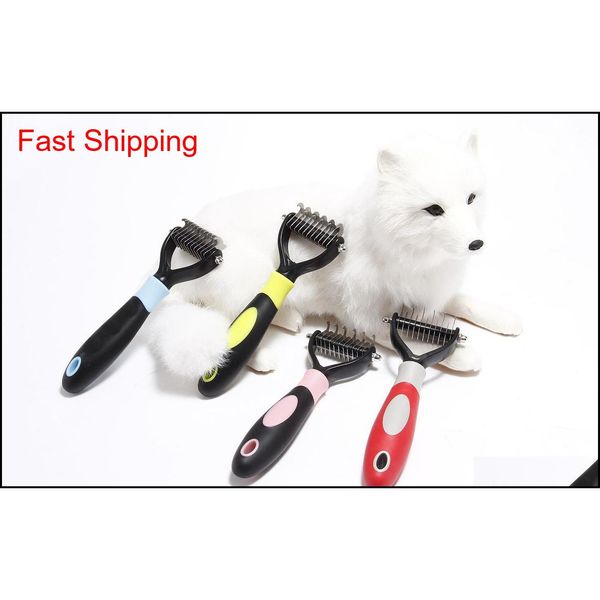 pet grooming comb tool 2 sided undercoat rake for cats dogs safe dematting qylszd toys2010
pet grooming comb tool 2 sided undercoat rake for cats dogs safe dematting qylszd toys2010