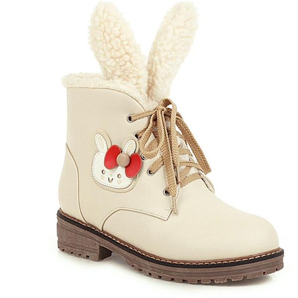 new fall winter leather flat women white shoes round toe cute ears student ankle boots mid heel cartoons zapatillas mujer, Black
new fall winter leather flat women white shoes round toe cute ears student ankle boots mid heel cartoons zapatillas mujer, Black