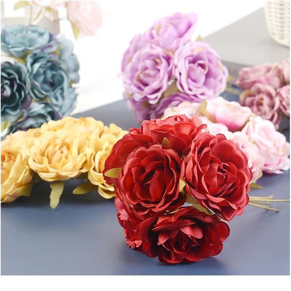 6pcs/bunch 12cm rose silk flower artificial flower bouquet for wedding party decor diy craft gifts wreath scrapbook high jllskw 
6pcs/bunch 12cm rose silk flower artificial flower bouquet for wedding party decor diy craft gifts wreath scrapbook high jllskw