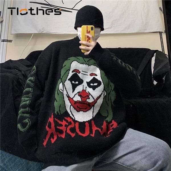 harajuku jumper men women sweater vintage joker letters knitwear mens loose pullover korean fashion clothing couple oversized, White;black
harajuku jumper men women sweater vintage joker letters knitwear mens loose pullover korean fashion clothing couple oversized, White;black