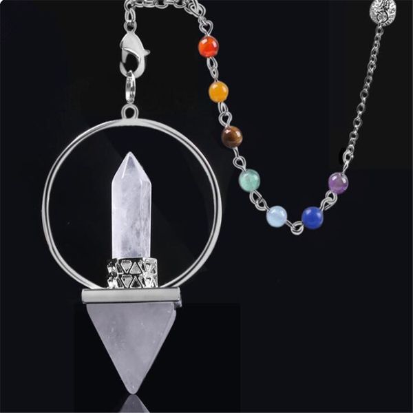 selling 6pcs/lot reiki pyramid natural crystal pendant gems meditating obsidian spirit pendulum 7chakra beads chain q1216, Silver
selling 6pcs/lot reiki pyramid natural crystal pendant gems meditating obsidian spirit pendulum 7chakra beads chain q1216, Silver