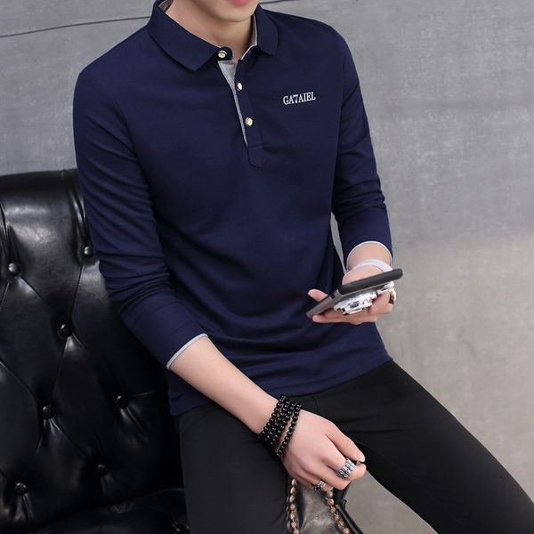 autumn new v-neck polo long sleeve letter printing shirt collar men's t-shirt, White;black
autumn new v-neck polo long sleeve letter printing shirt collar men's t-shirt, White;black
