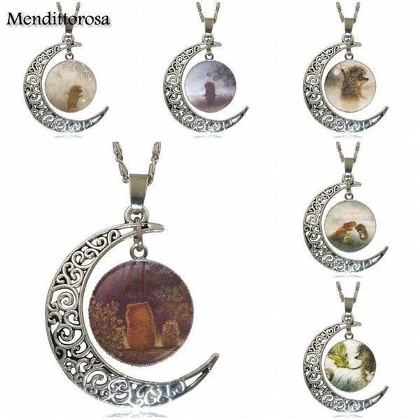 hedgehog in the fog for women necklace with silver plated glass cabochon crescent moon shaped choker long pendant necklace
hedgehog in the fog for women necklace with silver plated glass cabochon crescent moon shaped choker long pendant necklace