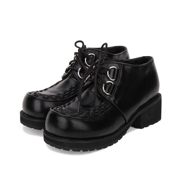 dress shoes angelic imprint punk lolita style designer pu leather round toe lace up women pumps size 35-46 9715, Black
dress shoes angelic imprint punk lolita style designer pu leather round toe lace up women pumps size 35-46 9715, Black