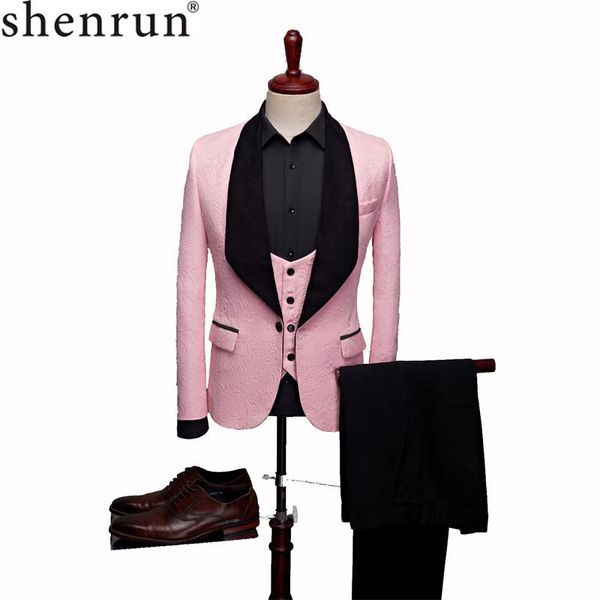 shenrun mens fashion big shawl lapel 3 pieces set pink red blue white black wedding groom suits quality jacquard banquet tuxedo
shenrun mens fashion big shawl lapel 3 pieces set pink red blue white black wedding groom suits quality jacquard banquet tuxedo
