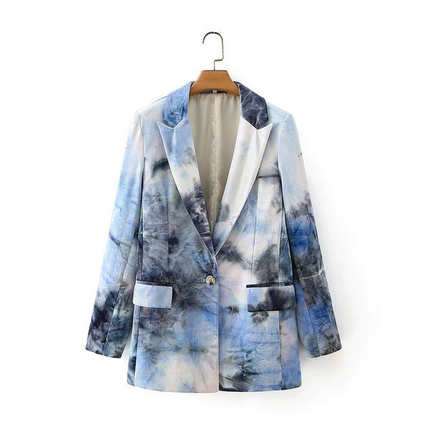 women's suits & blazers spring and autumn female casual jacket printing single-button pocket decoration, White;black
women's suits & blazers spring and autumn female casual jacket printing single-button pocket decoration, White;black