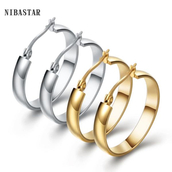 nibastar new hoop earrings stainless steel two colors jewelry fashion earrings for women mother's gifts, Golden;silver
nibastar new hoop earrings stainless steel two colors jewelry fashion earrings for women mother's gifts, Golden;silver