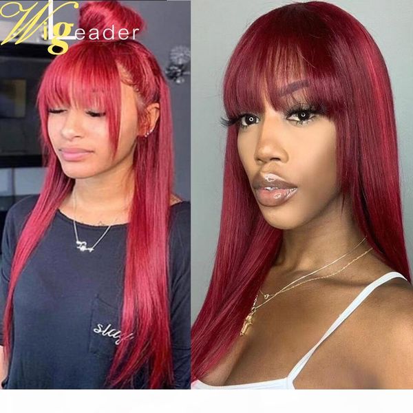 wigleader red color remy human hair lace front wigs with bangs preplucked 180% density lace frontal wigs red remy hair wigs, Black
wigleader red color remy human hair lace front wigs with bangs preplucked 180% density lace frontal wigs red remy hair wigs, Black