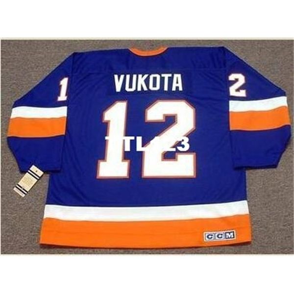 421 #12 mick vukota new york islanders 1993 ccm vintage home hockey jersey or custom any name or number retro jersey, Black
421 #12 mick vukota new york islanders 1993 ccm vintage home hockey jersey or custom any name or number retro jersey, Black