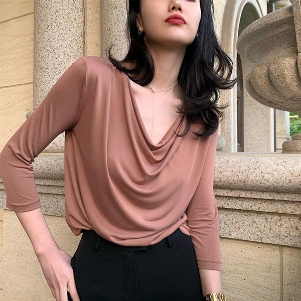 women's blouses & shirts sale autunm three quarter sleeves pleated modal cotton blouse 5xl 6xl brand comfortable dance plus size, White
women's blouses & shirts sale autunm three quarter sleeves pleated modal cotton blouse 5xl 6xl brand comfortable dance plus size, White