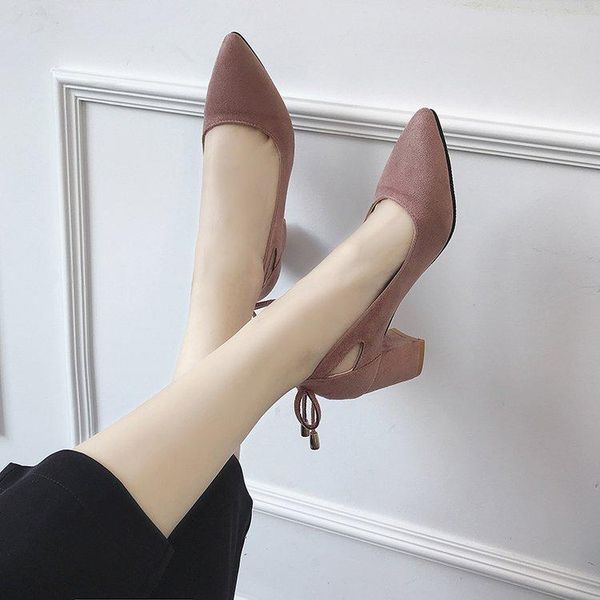 dress shoes high heel women's suede pointed thick with single large size women 35-44 yards s0170, Black
dress shoes high heel women's suede pointed thick with single large size women 35-44 yards s0170, Black