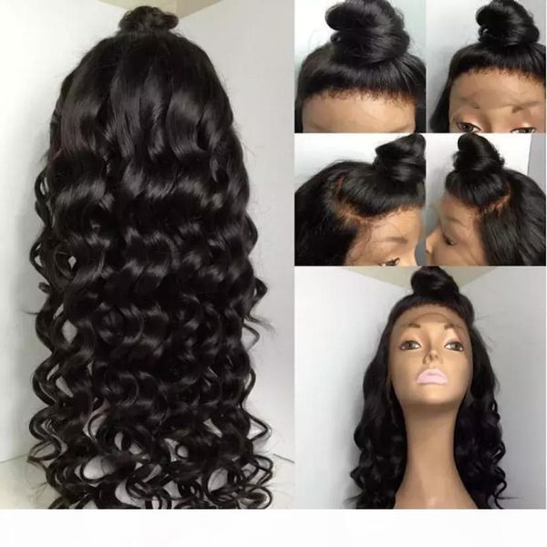 full lace human hair wigs with baby hair pre plucked hairline glueless brazilian deep body wave lace front wig bleached knots, Black;brown
full lace human hair wigs with baby hair pre plucked hairline glueless brazilian deep body wave lace front wig bleached knots, Black;brown