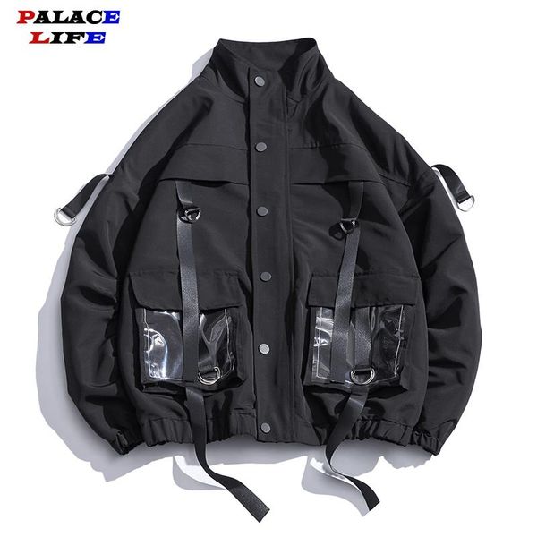 men hip hop jacket coats casual windbreaker ribbons pockets men's overalls bomber jacket streetwear outwear jaqueta masculino, Black;brown
men hip hop jacket coats casual windbreaker ribbons pockets men's overalls bomber jacket streetwear outwear jaqueta masculino, Black;brown