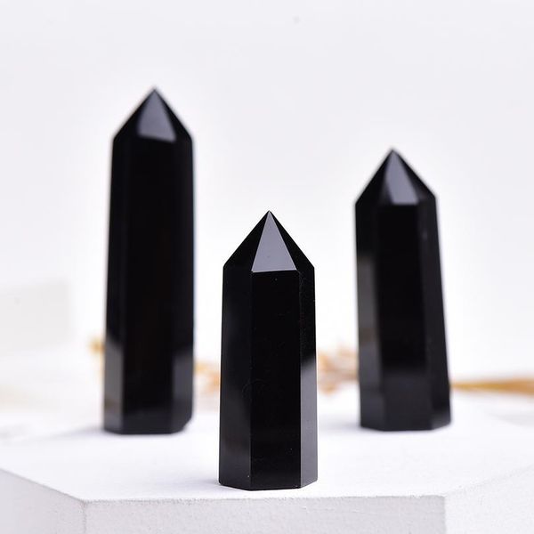 4-7cm 1pc natural black crystal point hexagonal obsidian crystal column mineral ornament magic repair home de qylusm
4-7cm 1pc natural black crystal point hexagonal obsidian crystal column mineral ornament magic repair home de qylusm