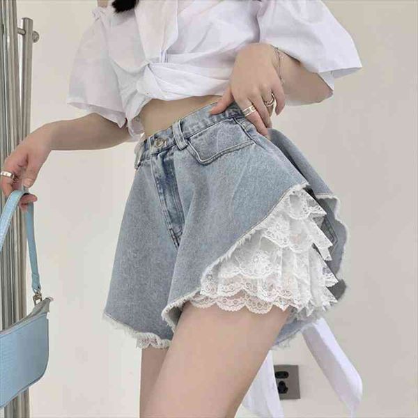womens denim shorts summer thin high-waisted a-line pant loose wide-leg pants girl fashion jeans casual clothing, Blue
womens denim shorts summer thin high-waisted a-line pant loose wide-leg pants girl fashion jeans casual clothing, Blue