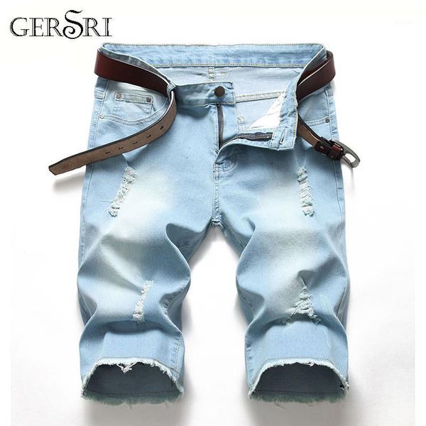 gersri new summer men's retro ripped jeans shorts biker slim fit vintage denim shorts for male short jeans plus size 28-421, Blue
gersri new summer men's retro ripped jeans shorts biker slim fit vintage denim shorts for male short jeans plus size 28-421, Blue