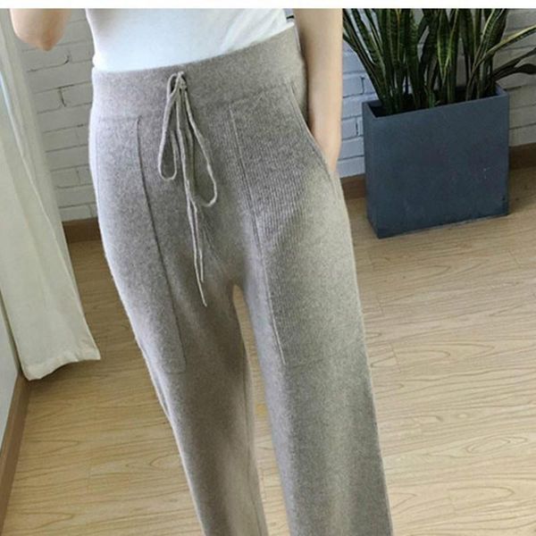 women's pants & capris elastic waist lace-up women knitted wide leg autumn winter loose female sweater 2021 drawstring trousers y90, Black;white
women's pants & capris elastic waist lace-up women knitted wide leg autumn winter loose female sweater 2021 drawstring trousers y90, Black;white