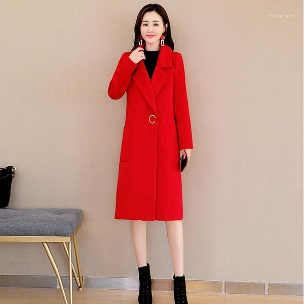 women's wool & blends women winter coat woolen turn down collar mid-length fashion temperament womans 2021 long sleeve pocket winter1, Black
women's wool & blends women winter coat woolen turn down collar mid-length fashion temperament womans 2021 long sleeve pocket winter1, Black