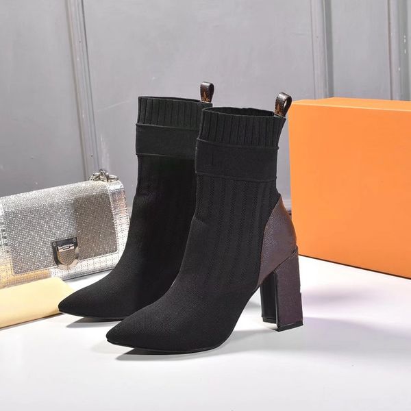 2021 fashion woman boots lady sock booties fashionable comfortable leather presbyopia martin boot heel height 9cm size 35-42, Black
2021 fashion woman boots lady sock booties fashionable comfortable leather presbyopia martin boot heel height 9cm size 35-42, Black