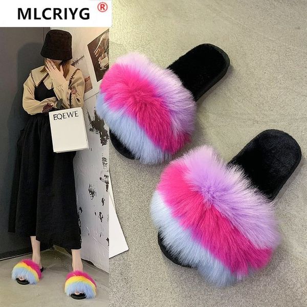 fashion plush 2020 popular fox hair home leisure a word fur slides furry fluffy slippers x1020, Black
fashion plush 2020 popular fox hair home leisure a word fur slides furry fluffy slippers x1020, Black