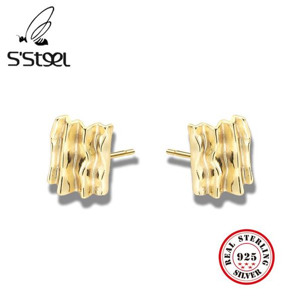 stud s'steel irregular earrings 925 pure silver earring for women korean trendy gold personalized earings bijoux femme jewellery, Golden;silver
stud s'steel irregular earrings 925 pure silver earring for women korean trendy gold personalized earings bijoux femme jewellery, Golden;silver