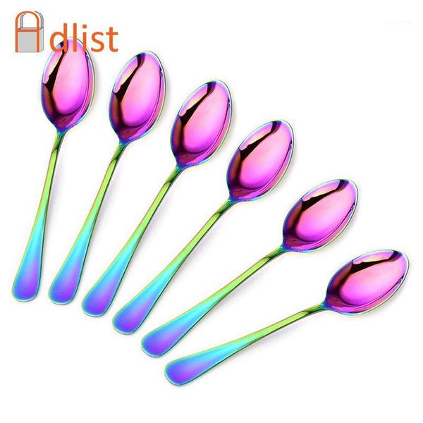 stainless steel rainbow tablespoon large dinner spoon long handled colorful rice spoon set kitchen dinnerware cutlery8'' 20.5cm1
stainless steel rainbow tablespoon large dinner spoon long handled colorful rice spoon set kitchen dinnerware cutlery8'' 20.5cm1