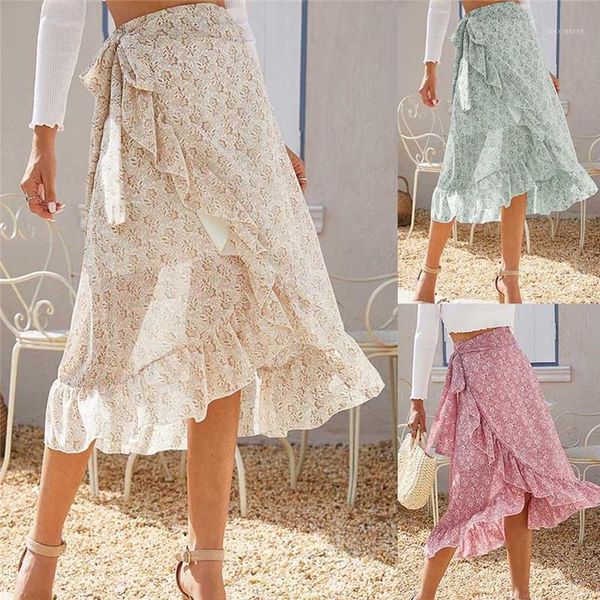 women high waist floral print midi skirt strap irregular skirt long skit half length elastic promotion lady faldas mujer@c1, Black
women high waist floral print midi skirt strap irregular skirt long skit half length elastic promotion lady faldas mujer@c1, Black