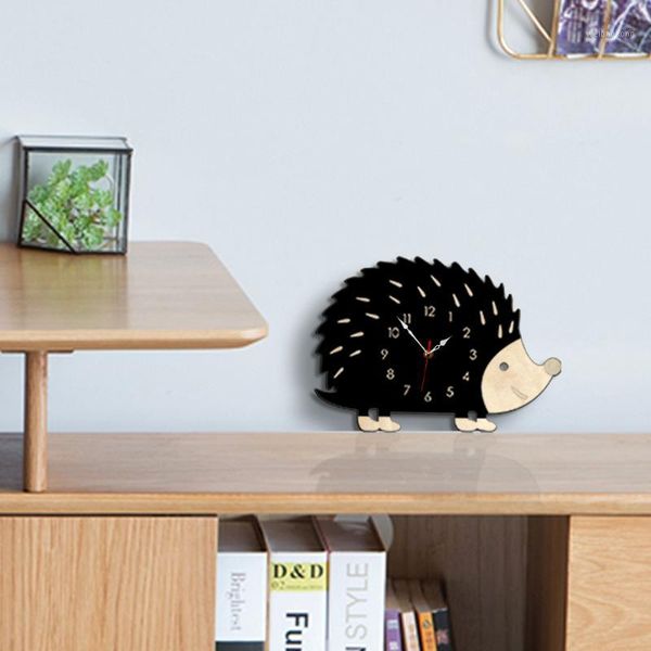 wall clocks diy acryli clock chedgehog camera shape hanging 3d decorative modern watches decoration for living room1