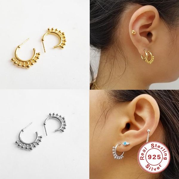 stud aide 925 sterling silver geometric small beads circle earrings for fashion women 2021 rock punk fine jewelry accessories, Golden;silver
stud aide 925 sterling silver geometric small beads circle earrings for fashion women 2021 rock punk fine jewelry accessories, Golden;silver