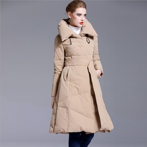female long-winded, fluffy-belted waistband collar women's coat was thin, thick down parkas jacket with f2493 belt, Black
female long-winded, fluffy-belted waistband collar women's coat was thin, thick down parkas jacket with f2493 belt, Black
