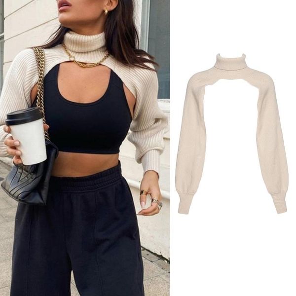women's sweaters women lantern long sleeve sweater hollow out turtleneck solid color crop ribbed knit loose shrug cover up, White;black
women's sweaters women lantern long sleeve sweater hollow out turtleneck solid color crop ribbed knit loose shrug cover up, White;black