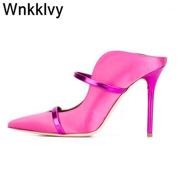 slippers super high heels shiny silk stain pointed toe metal strap party dress shoes 2021 summer sandals pumps runway stilettos1, Black
slippers super high heels shiny silk stain pointed toe metal strap party dress shoes 2021 summer sandals pumps runway stilettos1, Black