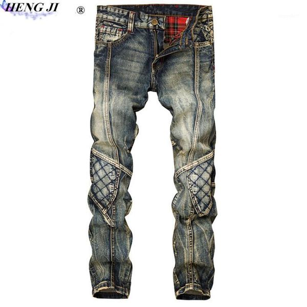 male straight tube stitching jeans, slim, fold, cat beard, make old, european version, vintage jeans, Blue
male straight tube stitching jeans, slim, fold, cat beard, make old, european version, vintage jeans, Blue