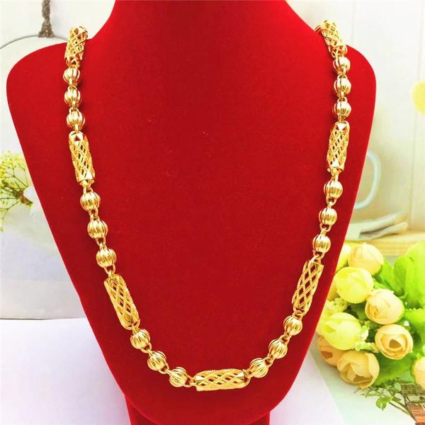 luxury gold necklace for men wedding engagement jewelry 8n hollow men's bead chain necklace charms anniversary jewelry gift male, Silver 
luxury gold necklace for men wedding engagement jewelry 8n hollow men's bead chain necklace charms anniversary jewelry gift male, Silver