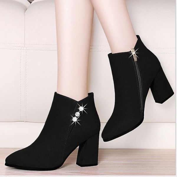 boots scrub shoes autumn women 2021 high-heeled wild thick with korean fashion winter children1, Black
boots scrub shoes autumn women 2021 high-heeled wild thick with korean fashion winter children1, Black