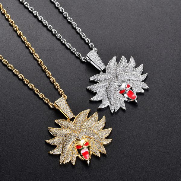 hop hip rock jewelry anime cartoon character pendant micro pave zircon of men necklace present from the festival lnji, Silver
hop hip rock jewelry anime cartoon character pendant micro pave zircon of men necklace present from the festival lnji, Silver