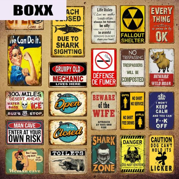 open closed metal signs vintage shark zone art poster garage pub rustic wall plaque bar diner home decor toilets plate yi-158
open closed metal signs vintage shark zone art poster garage pub rustic wall plaque bar diner home decor toilets plate yi-158