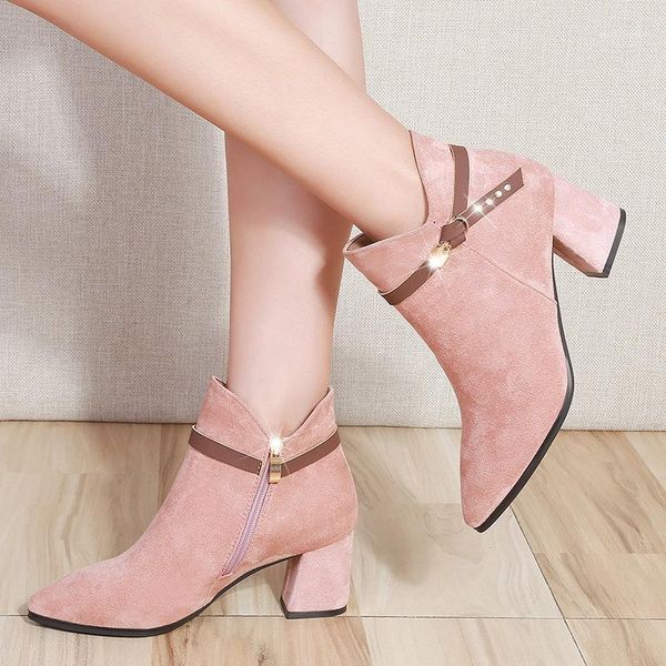 boots 2021autumn winter shoes women high heels warm ankle office ladies square heel 6cm black pink1
boots 2021autumn winter shoes women high heels warm ankle office ladies square heel 6cm black pink1