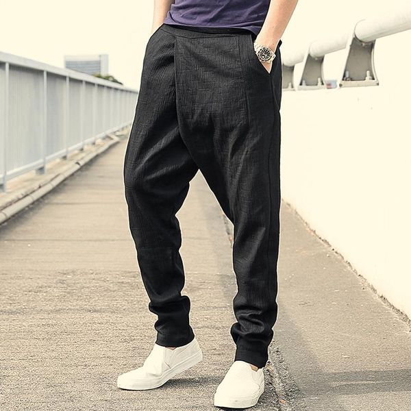 2019 new men's clothing spring wide leg pants crotch pants hanging loose metrosexual man leisure trousers costumes1, Black
2019 new men's clothing spring wide leg pants crotch pants hanging loose metrosexual man leisure trousers costumes1, Black