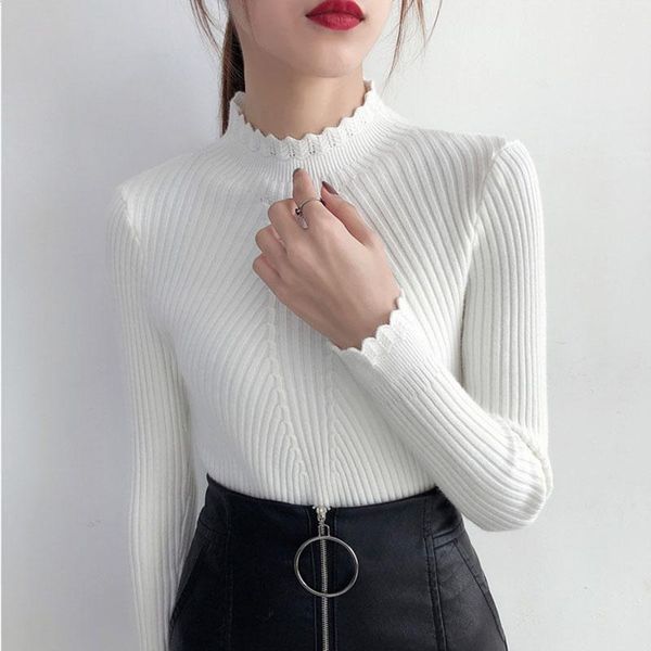 women's sweaters knitted sweater turtleneck women autumn 2021 long sleeve female slim thin ladies pullovers pull femme hiver ok441, White;black
women's sweaters knitted sweater turtleneck women autumn 2021 long sleeve female slim thin ladies pullovers pull femme hiver ok441, White;black
